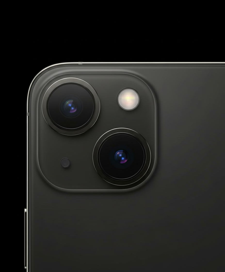 Close-up iPhone 13 diagonal dual camera