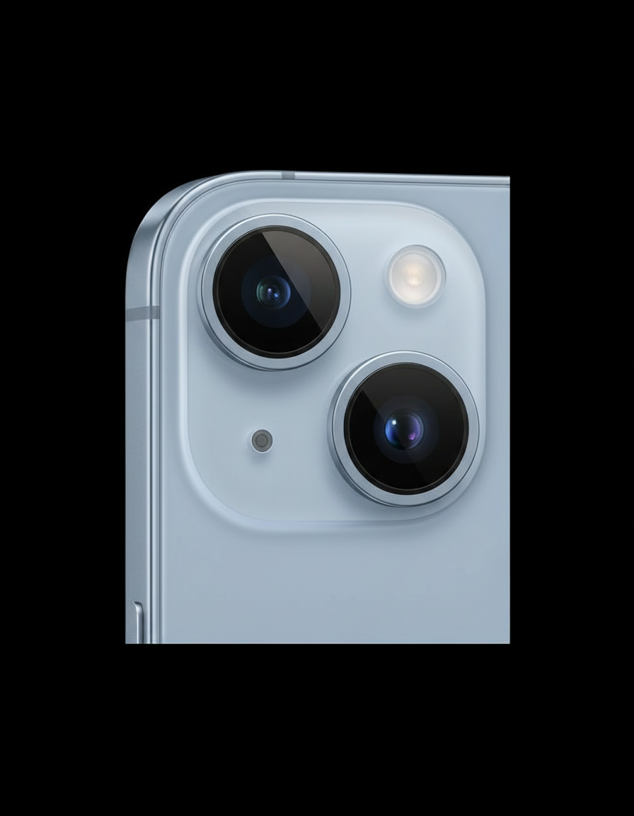 Close-up iPhone 14 diagonal dual camera