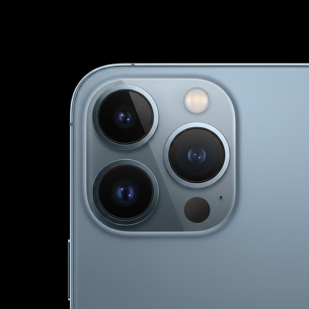 Dramatic close-up iPhone 13 Pro Max triple camera