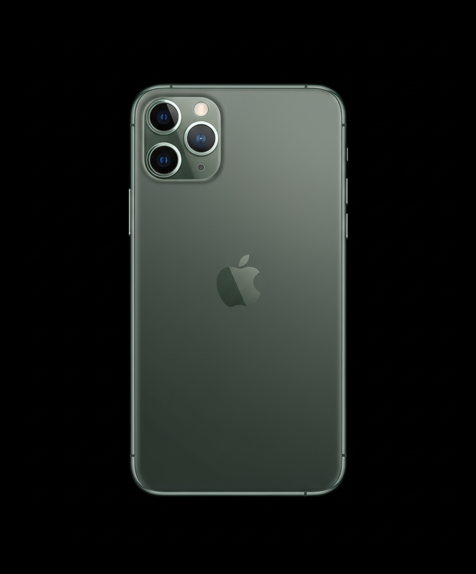 Flat-lay iPhone 11 Pro Max midnight green