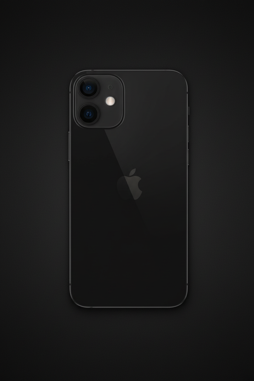 Flat-lay iPhone 12 black