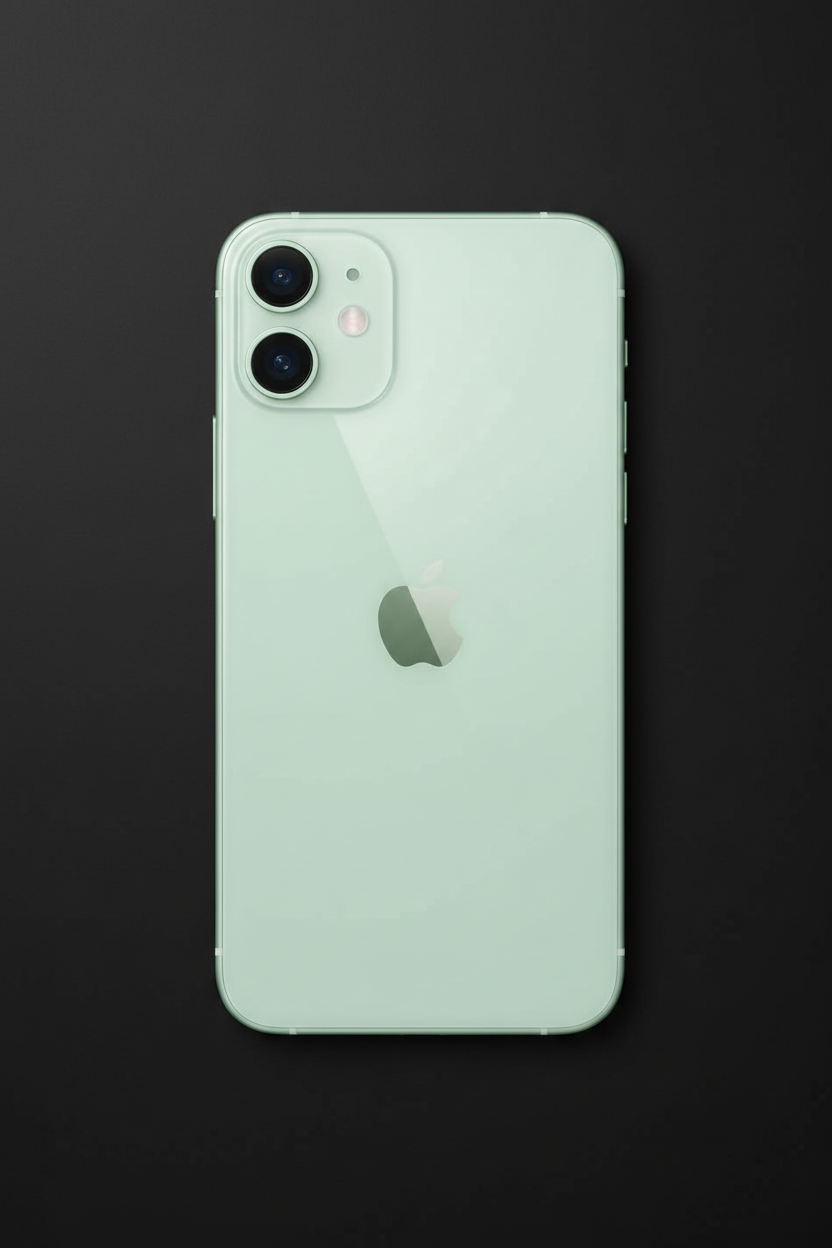 Flat-lay iPhone 12 green