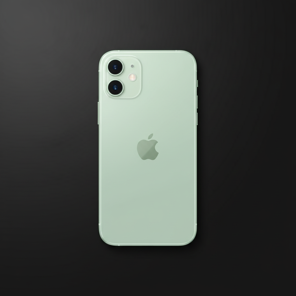 Flat-lay iPhone 12 Mini green
