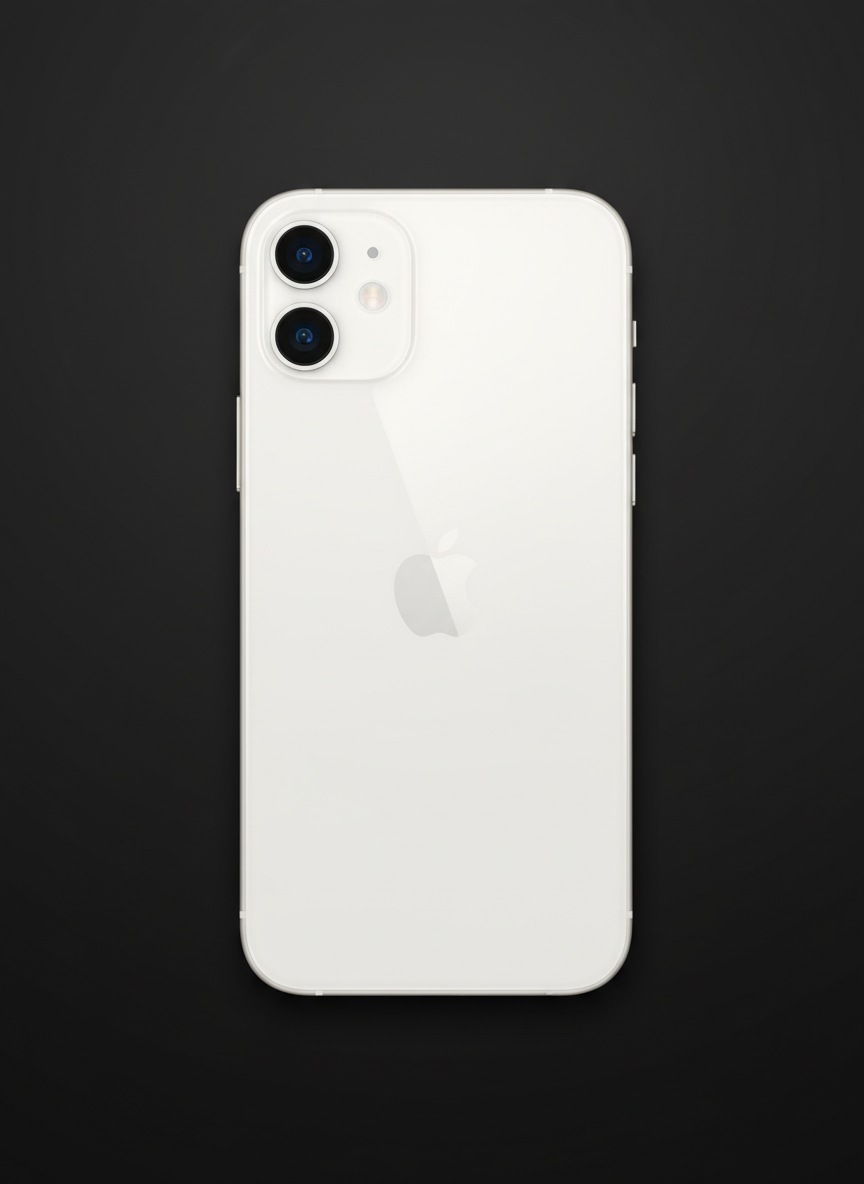 Flat-lay iPhone 12 Mini white