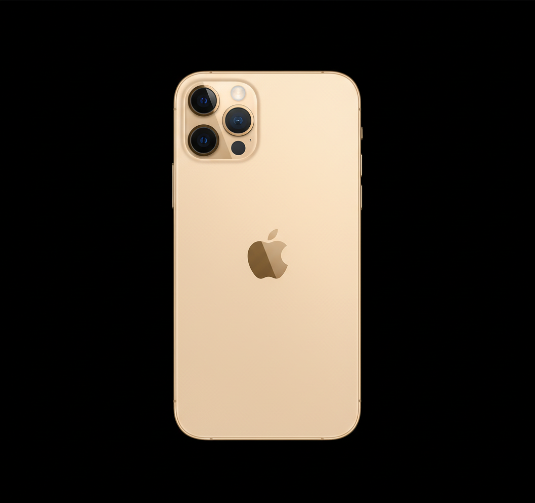 Flat-lay iPhone 12 Pro gold