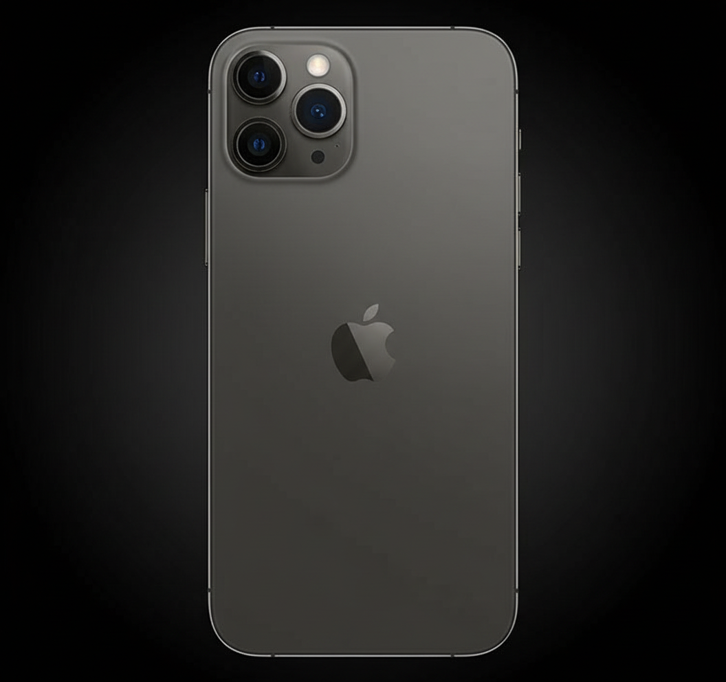 Flat-lay iPhone 12 Pro graphite