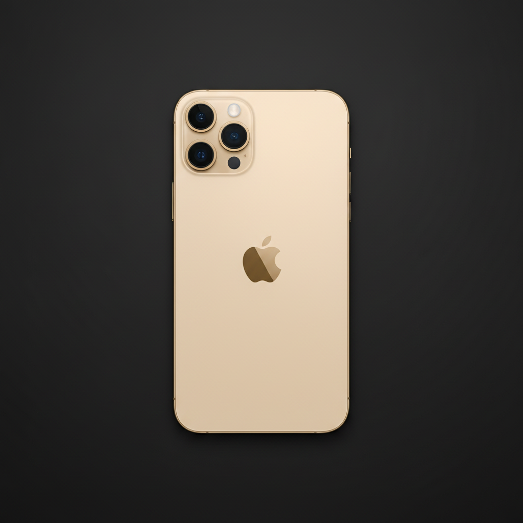 Flat-lay iPhone 12 Pro Max gold
