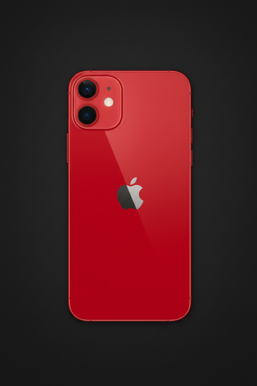 Flat-lay iPhone 12 red