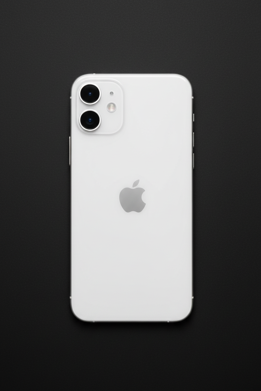 Flat-lay iPhone 12 white