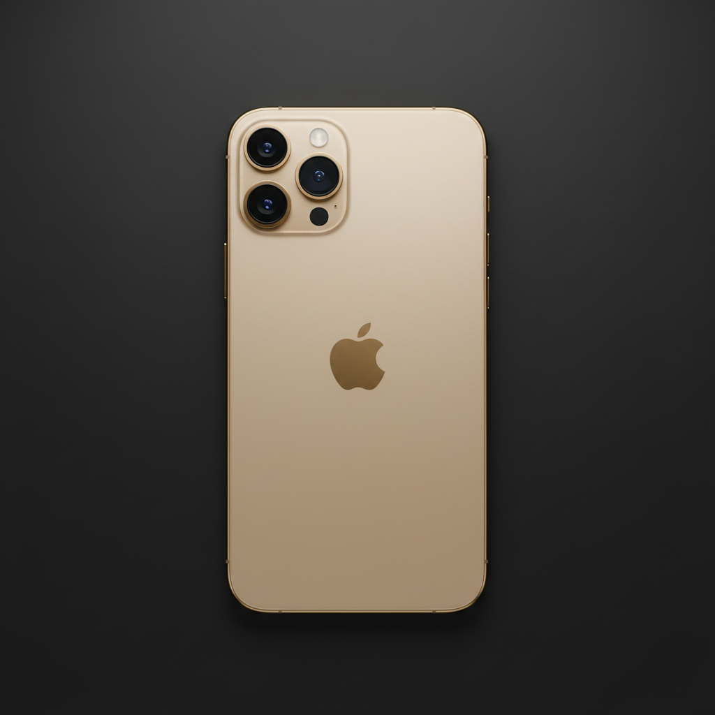Flat-lay iPhone 13 Pro gold
