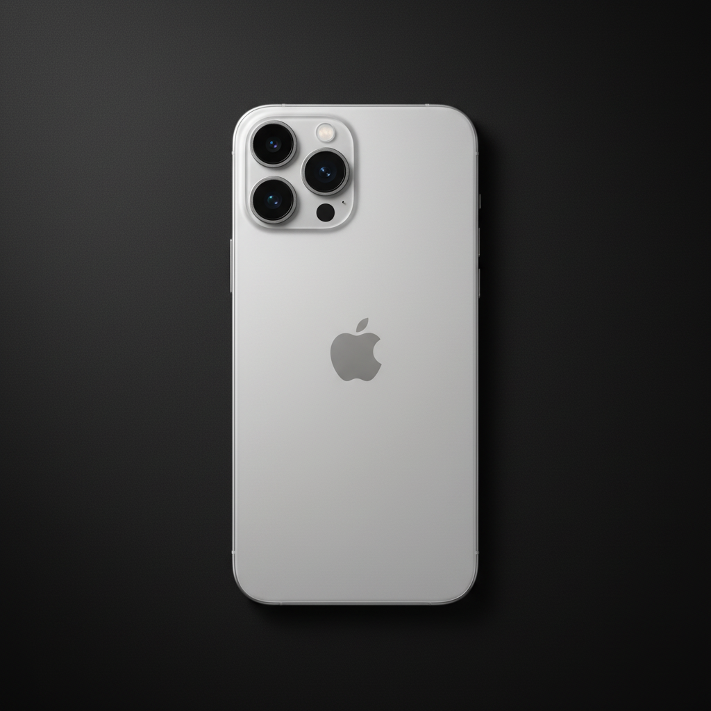 Flat-lay iPhone 13 Pro Max silver