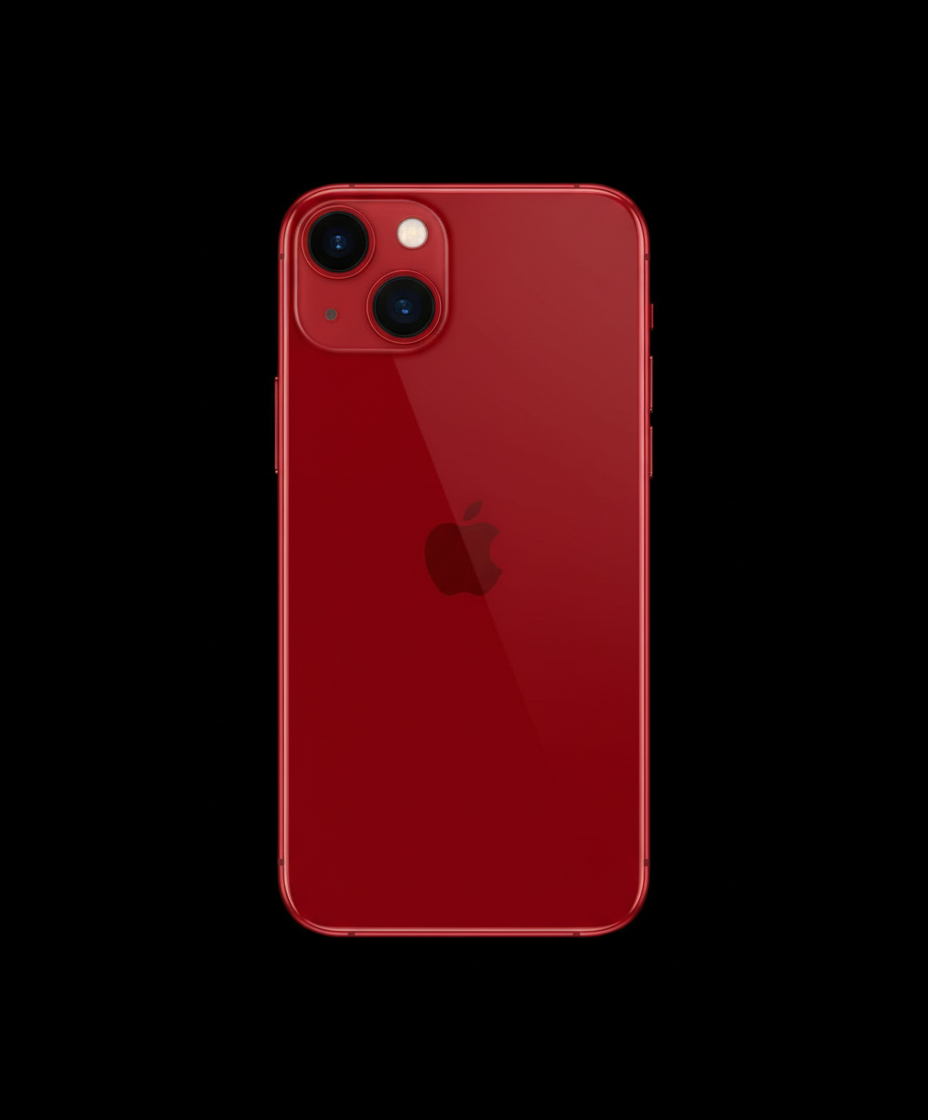 Flat-lay iPhone 13 red