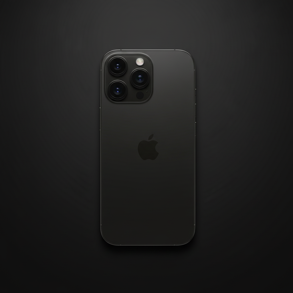 Flat-lay iPhone 14 Pro space black
