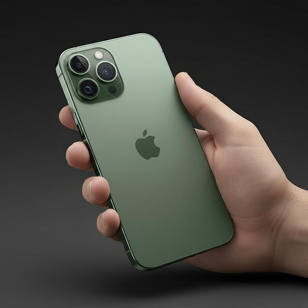 In-hand iPhone 13 Pro alpine green