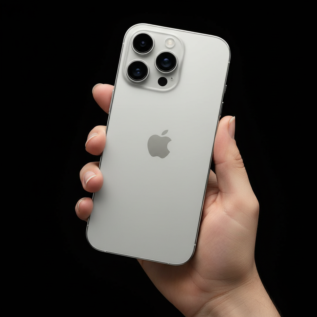 In-hand iPhone 14 Pro silver