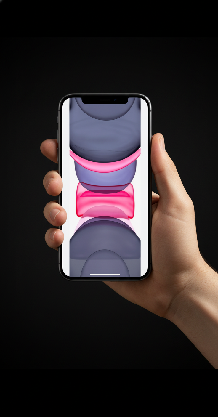 iPhone 11 in-hand lifestyle shot