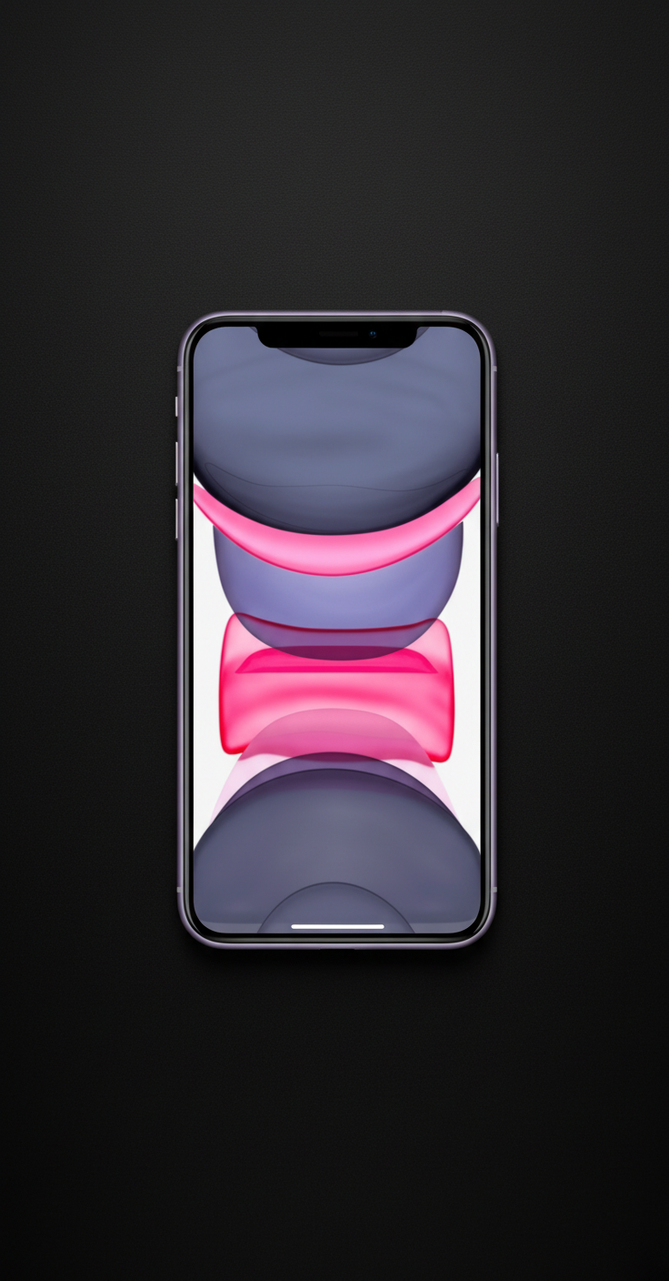 iPhone 11 Purple flat-lay