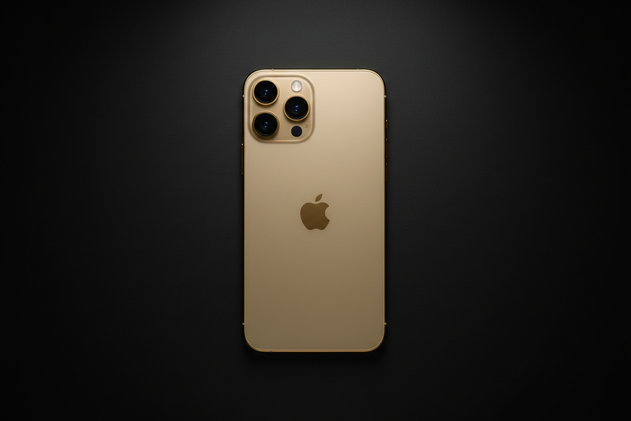 iPhone 14 Pro Max Gold Flat-Lay