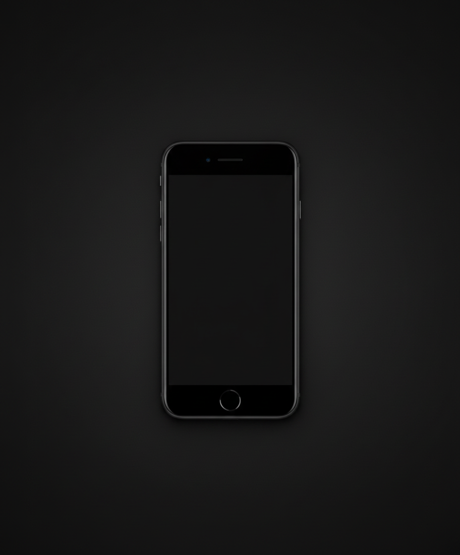 iPhone 8 Black flat-lay