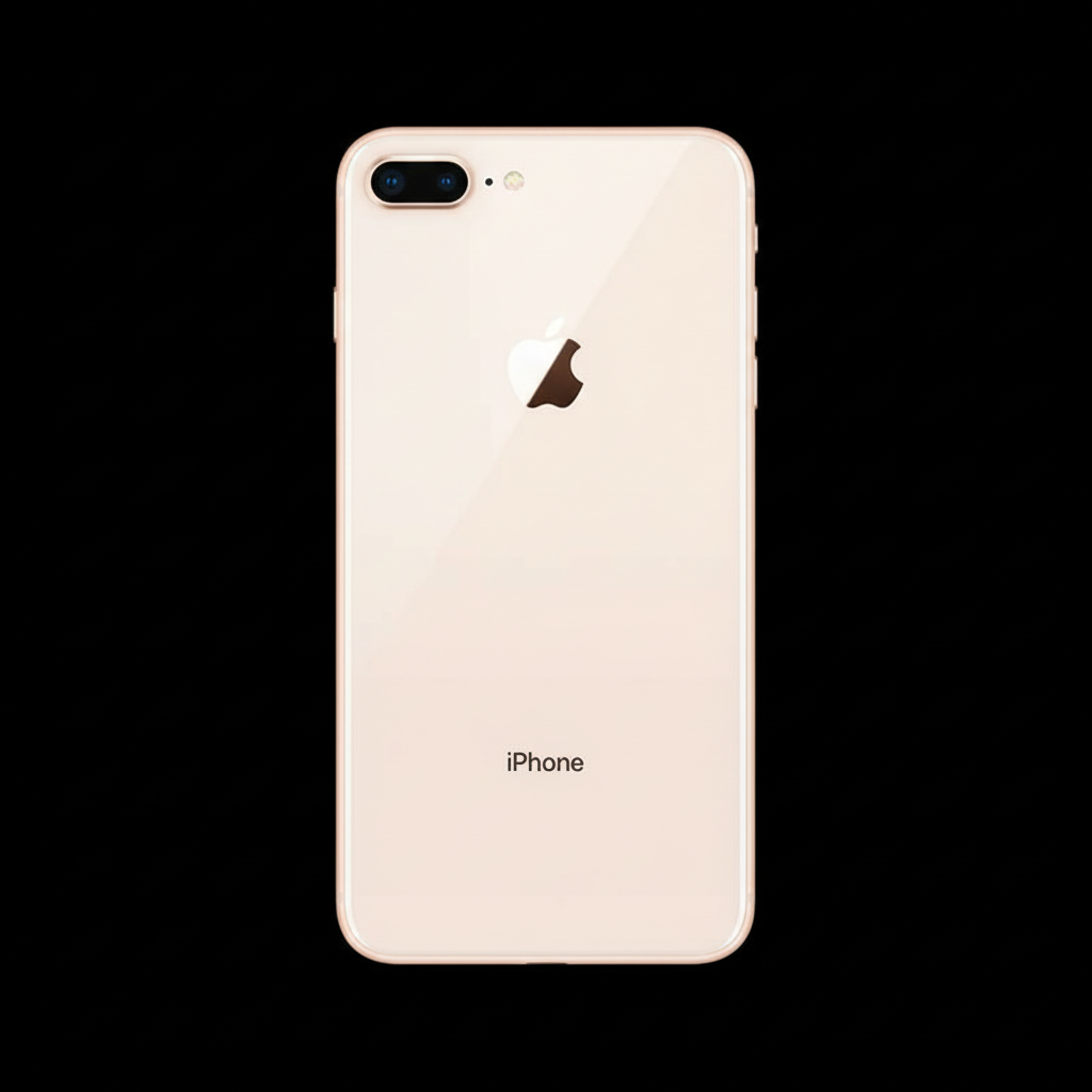 iPhone 8 Plus Gold flat-lay