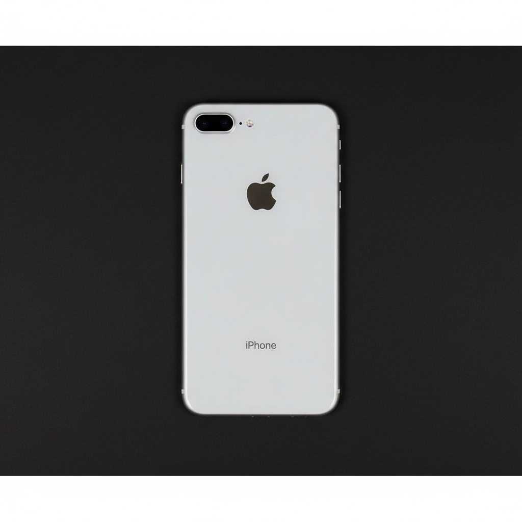 iPhone 8 Plus Silver flat-lay
