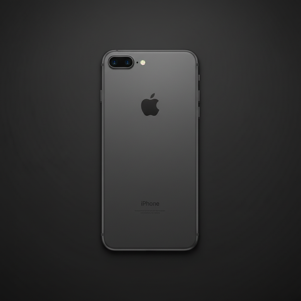 iPhone 8 Plus Space Gray flat-lay