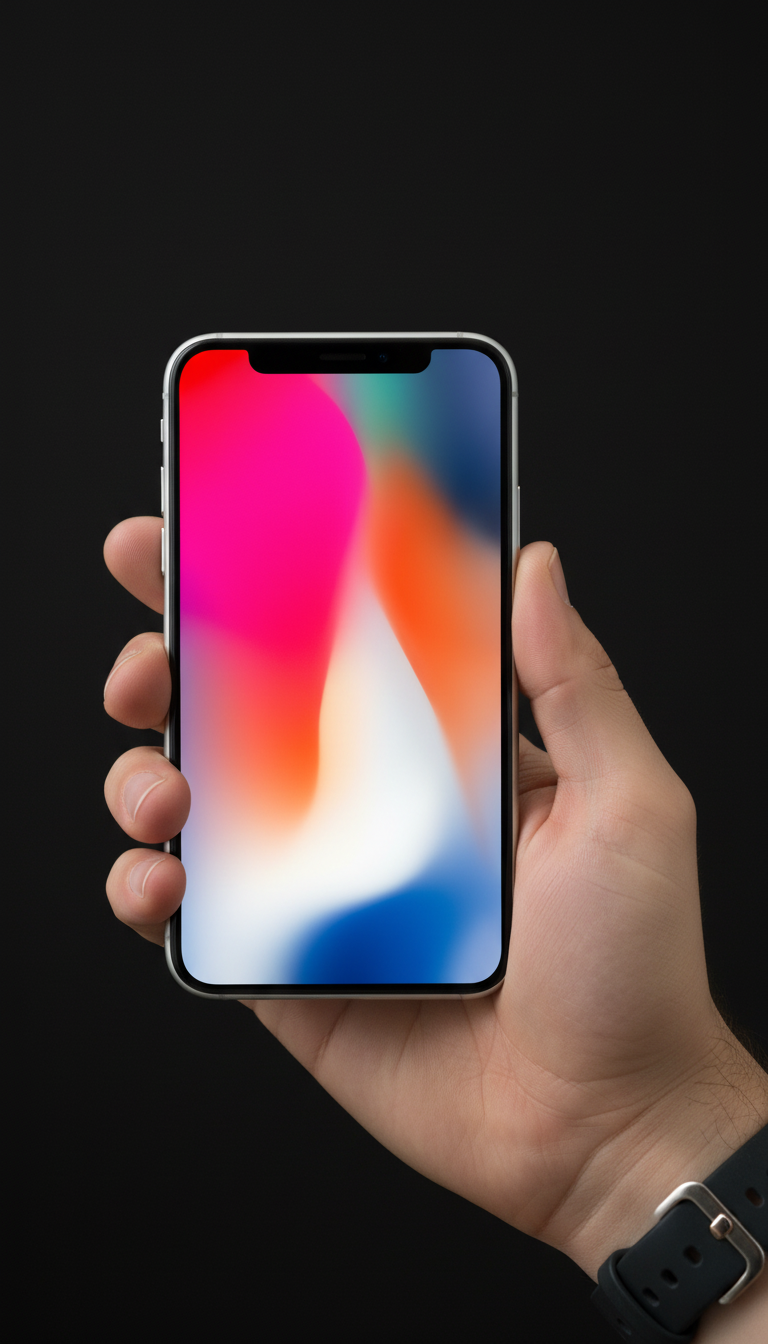 iPhone X in-hand lifestyle shot