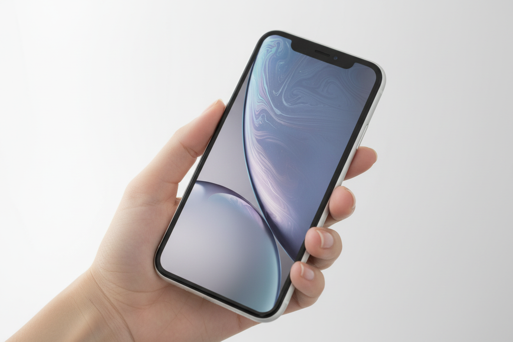 iPhone XR in-hand