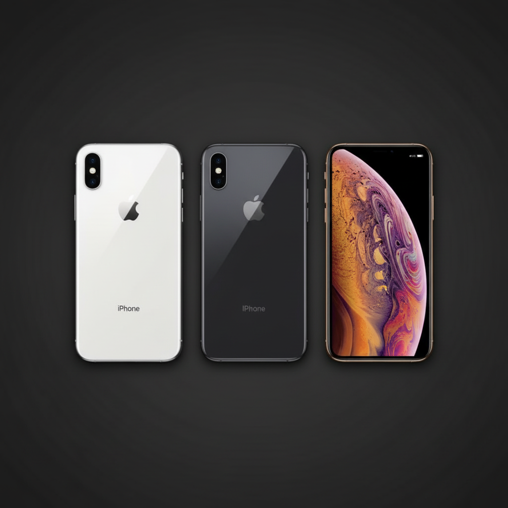 iPhone XS flat-lay