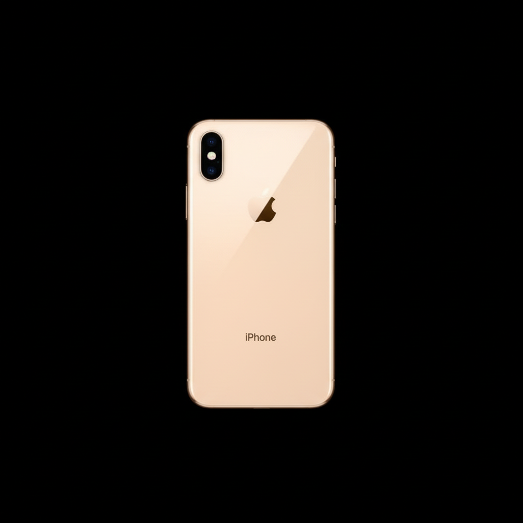 iPhone XS Gold flat-lay