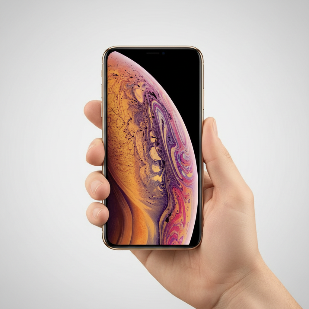 iPhone XS in-hand