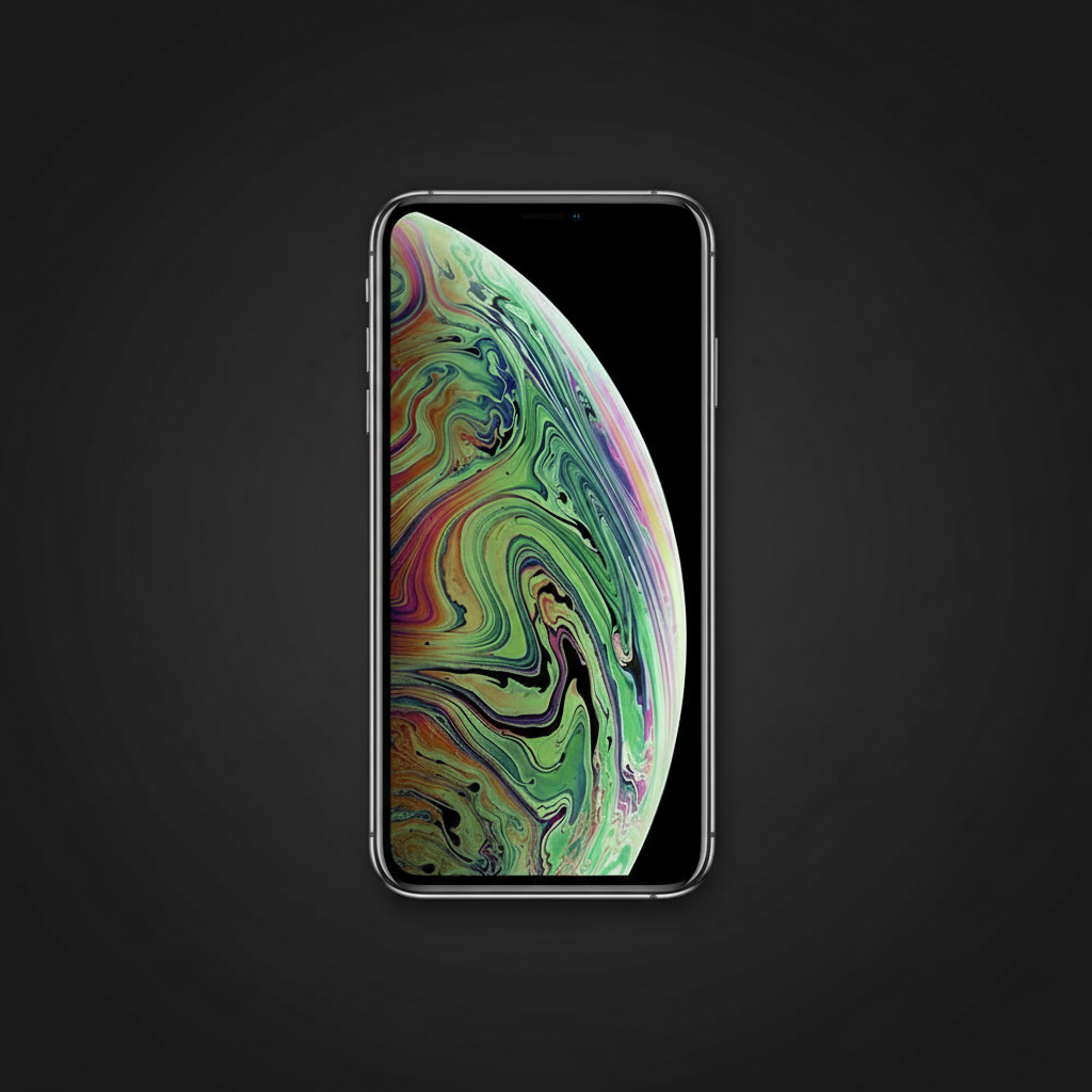 iPhone XS Max Space Gray flat-lay