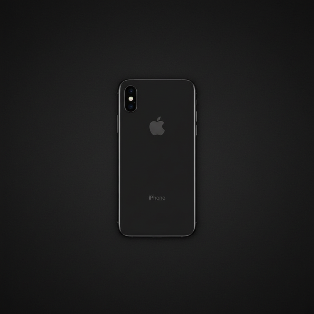 iPhone XS Space Gray flat-lay