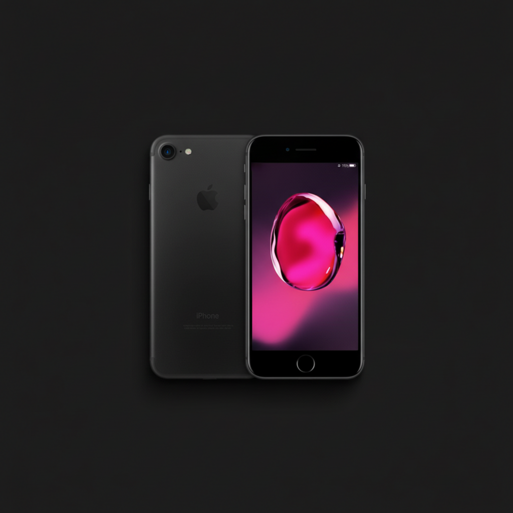 Premium Apple-style iPhone 7 flat-lay