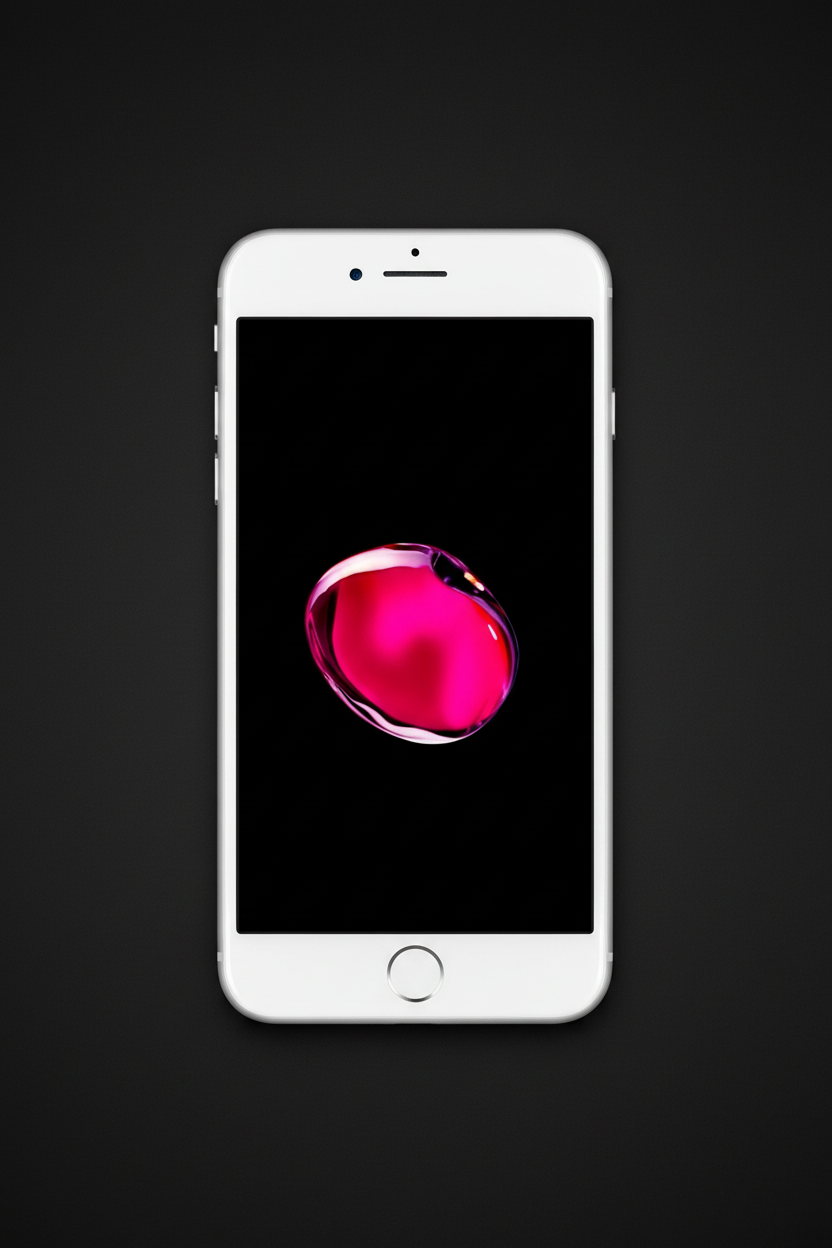 Premium Apple-style iPhone 7 white flat-lay